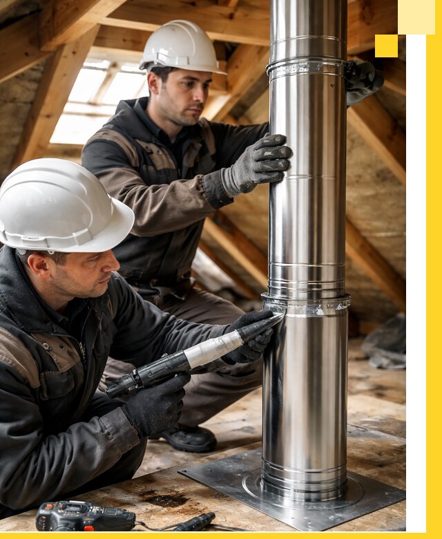 Монтаж дымоходов для каминов в Серове с гарантией качества