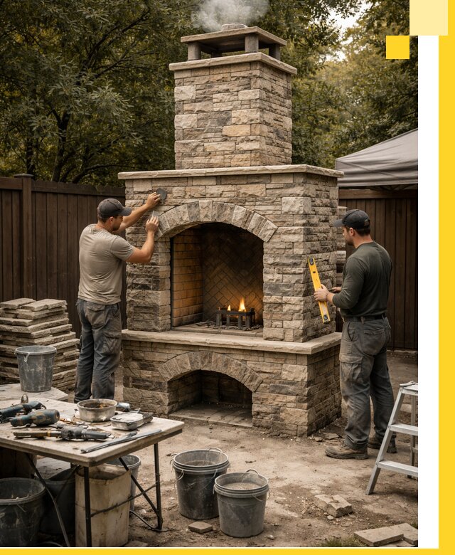 Проектирование и установка уличных каминов в Серове