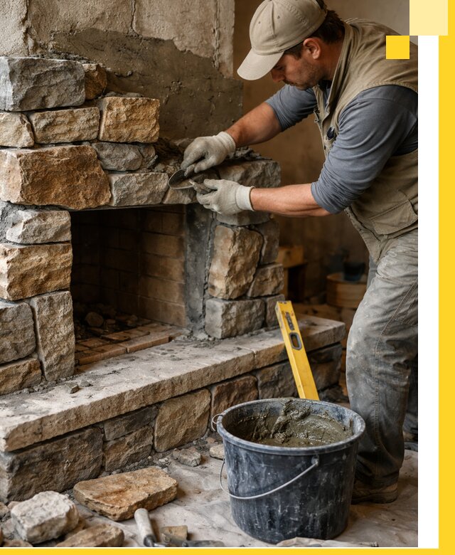 Изготовление и установка каменных каминов под ключ в Серове