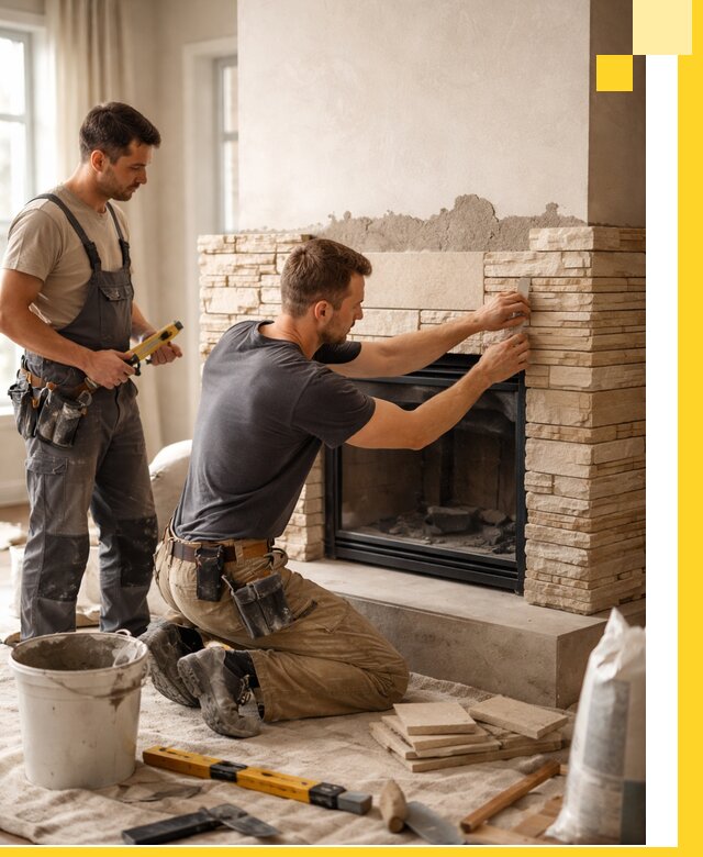 Установка и монтаж каминов для загородного дома в Серове