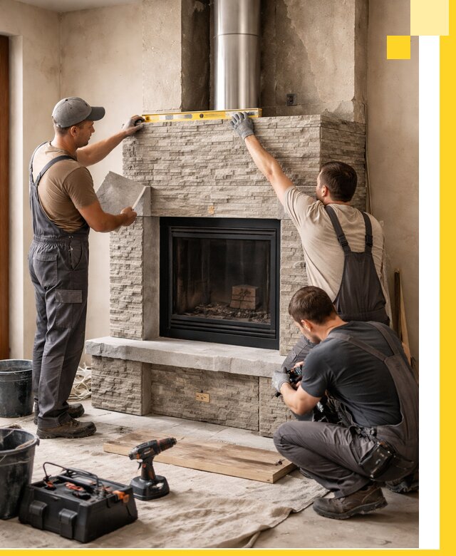 Профессиональный монтаж каминов под ключ в Серове для дома