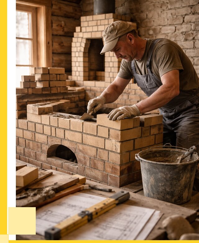 Кладка печей из кирпича в Серове цены от 30606 р. - ЭриданСрв