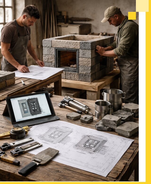 Разработка проектов печей с согласованием и монтажом в Серове