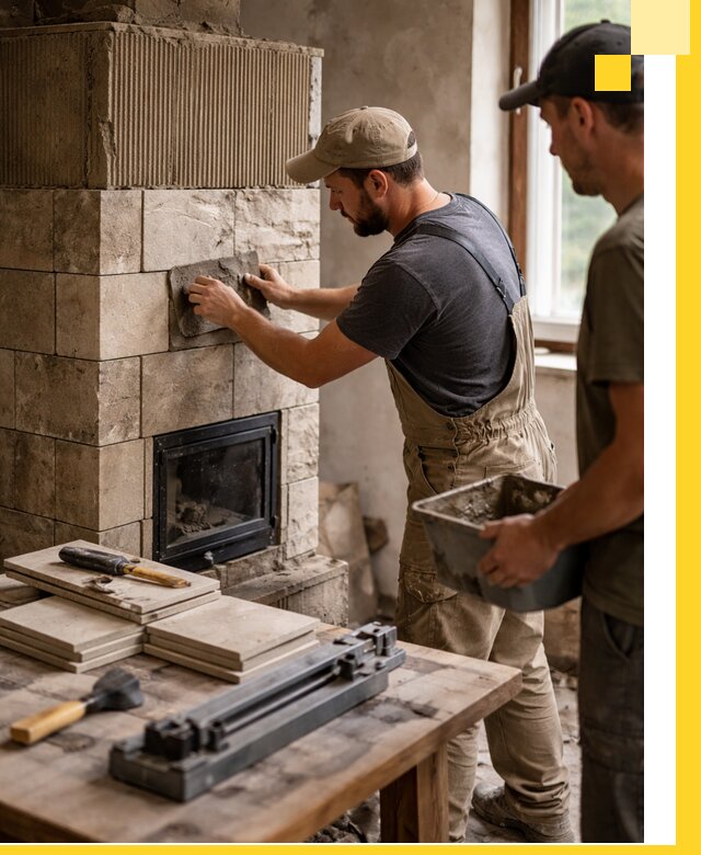 Профессиональная облицовка печей в Серове: керамика и камень