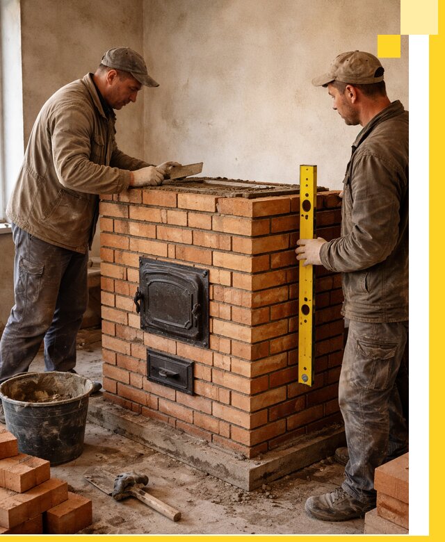 Отопительные печи под ключ в Серове, установка и сборка