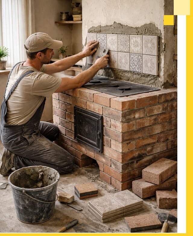 Печи с плитой на заказ монтаж гарантия и сервис в Серове