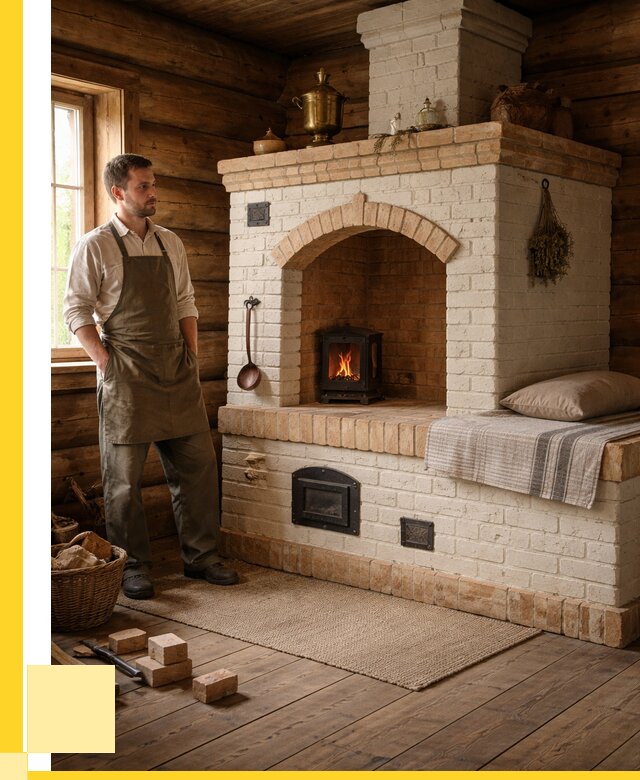 Русские печи с лежанкой под ключ в Серове от 153030 р. ЭриданСрв