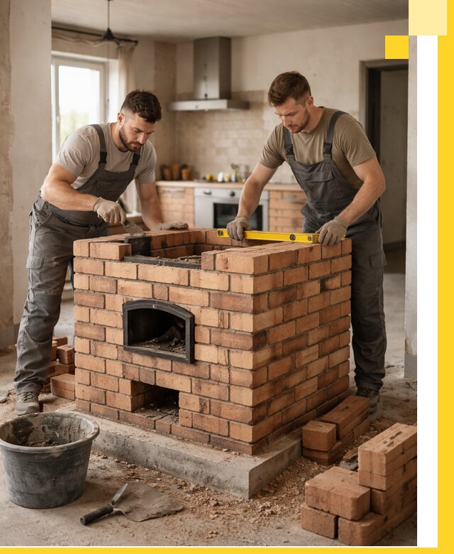 Установка и монтаж печей в частном доме в Серове под ключ