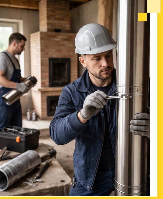 Профессиональный монтаж дымоходов для печей в Серове