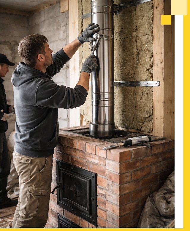 Изготовление и монтаж печей и дымоходов под ключ в Серове
