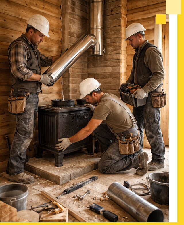 Профессиональный монтаж банных печей и дымоходов в Серове