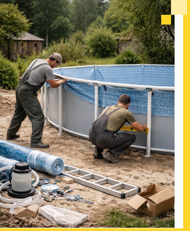 Установка и монтаж каркасных бассейнов в Серове под ключ