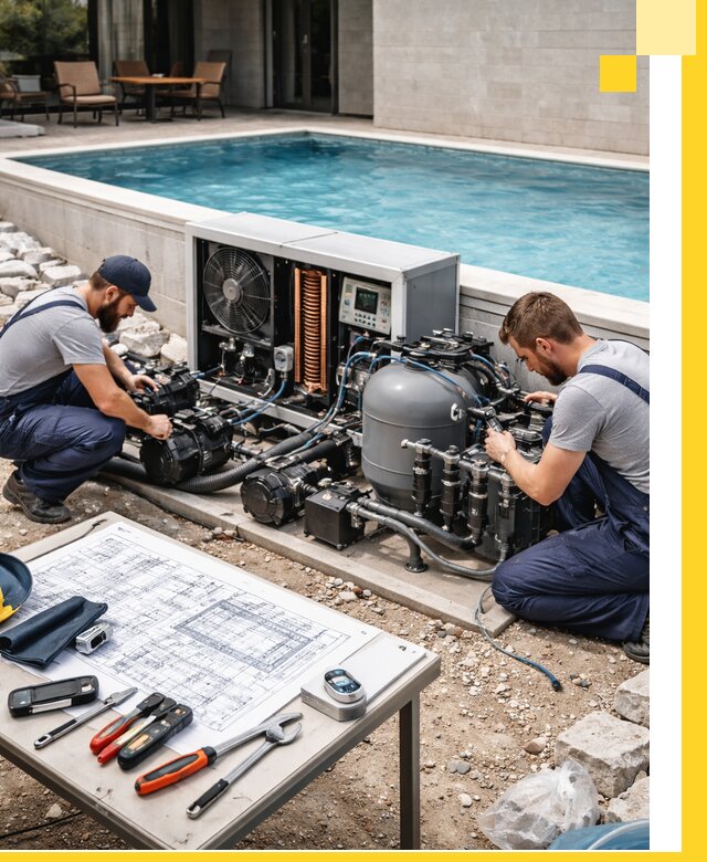 Проектирование и монтаж бассейнов с подогревом в Серове