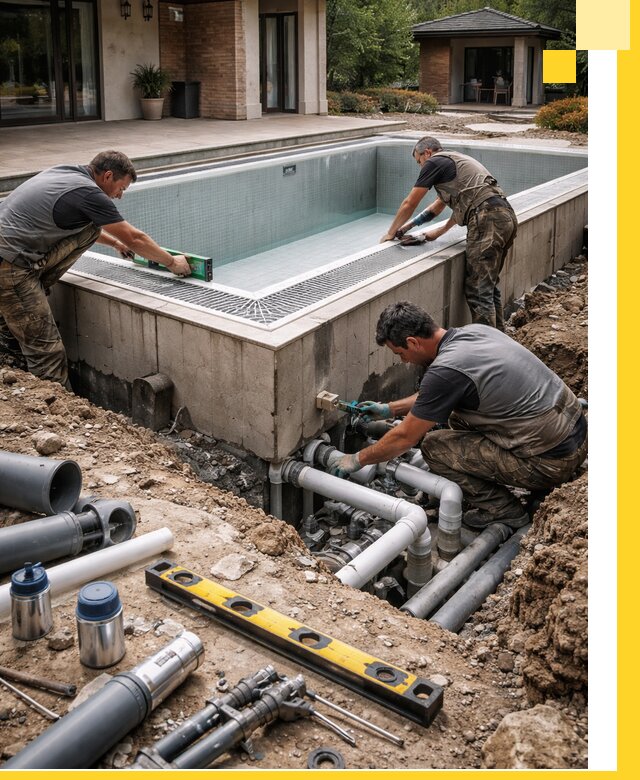 Строительство переливных бассейнов в Серове под ключ