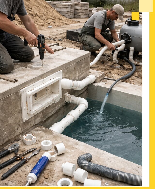 Строительство скиммерных бассейнов под ключ в Серове