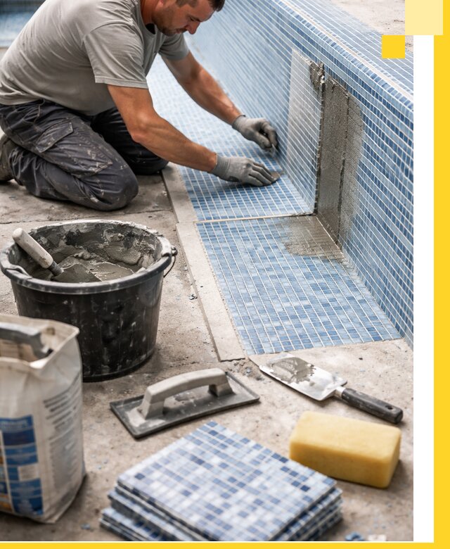 Укладка и ремонт мозаики для бассейнов под ключ в Серове