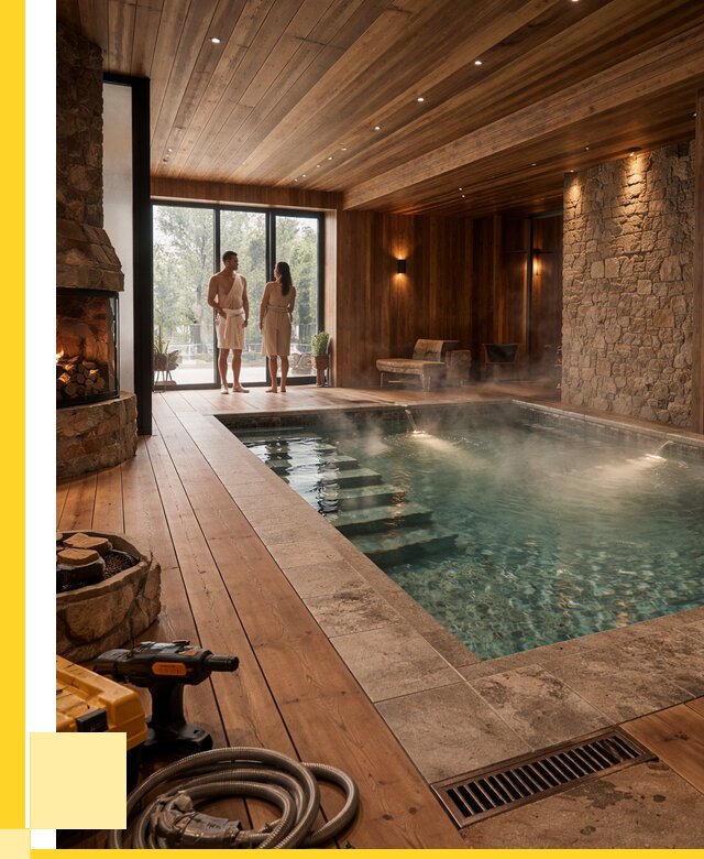 Проекты бань с бассейном под ключ в Серове от 76515 р., ЭриданСрв