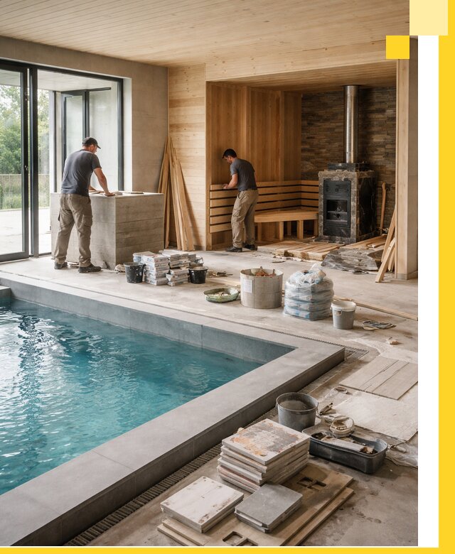 Проектирование и строительство бань с бассейном в Серове