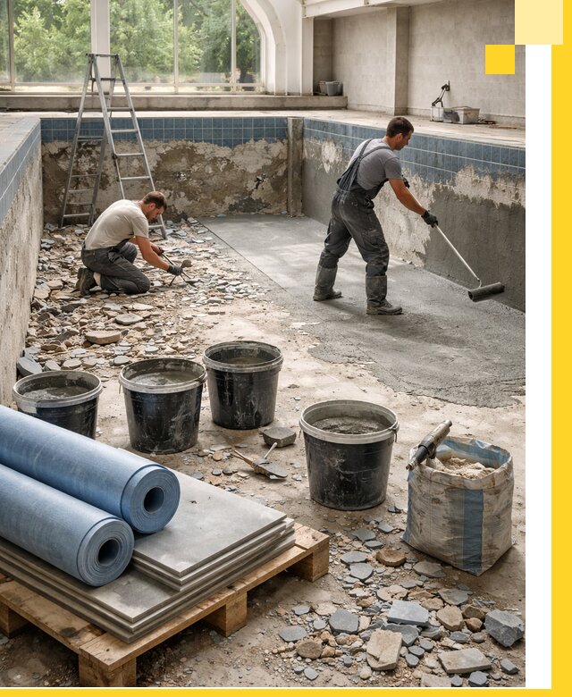 Реконструкция бассейнов в Серове: ремонт, гидроизоляция