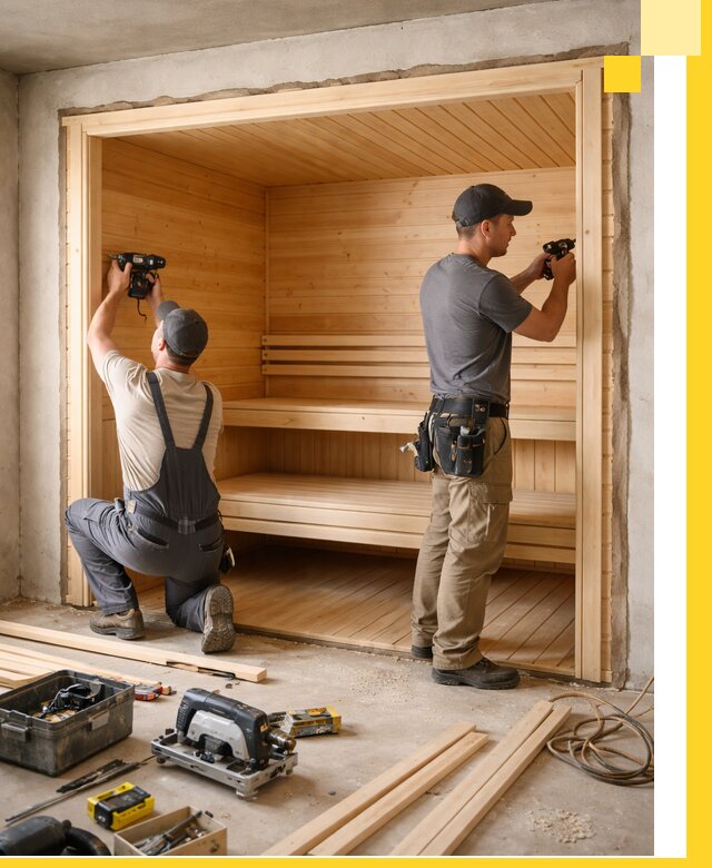 Монтаж саун под ключ в Серове — проектирование и установка