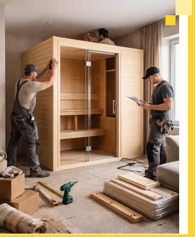 Установка и благоустройство саун в квартире в Серове