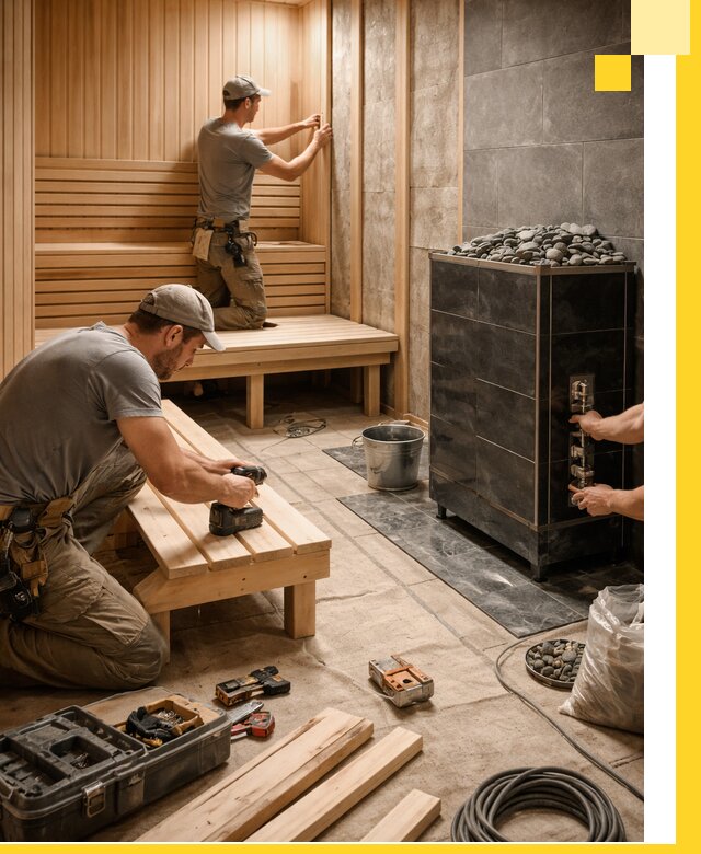 Дизайн и строительство интерьерных саун под ключ в Серове