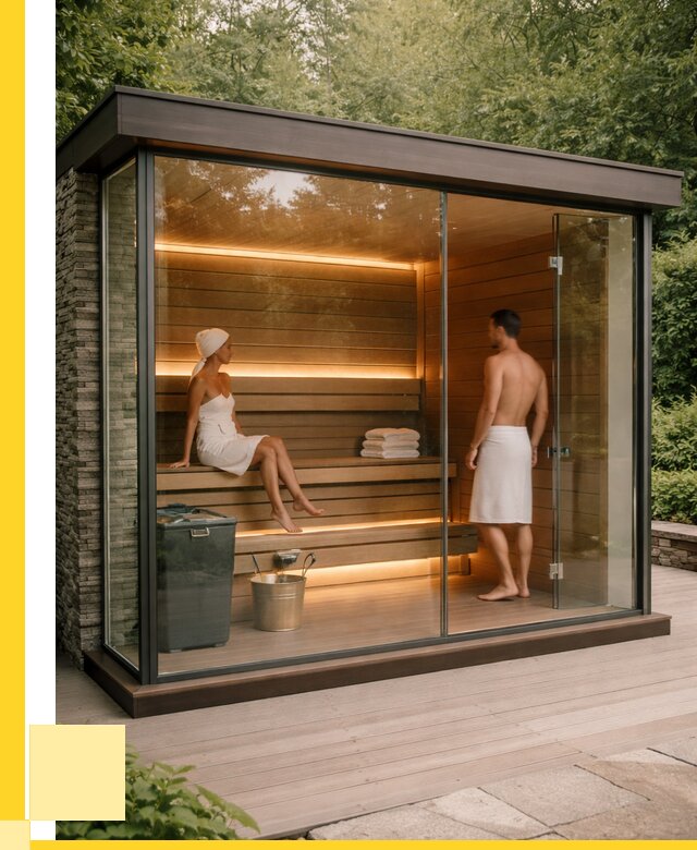 Сауна стеклянная и двери для сауны в Серове от 255050 р. | ЭриданСрв