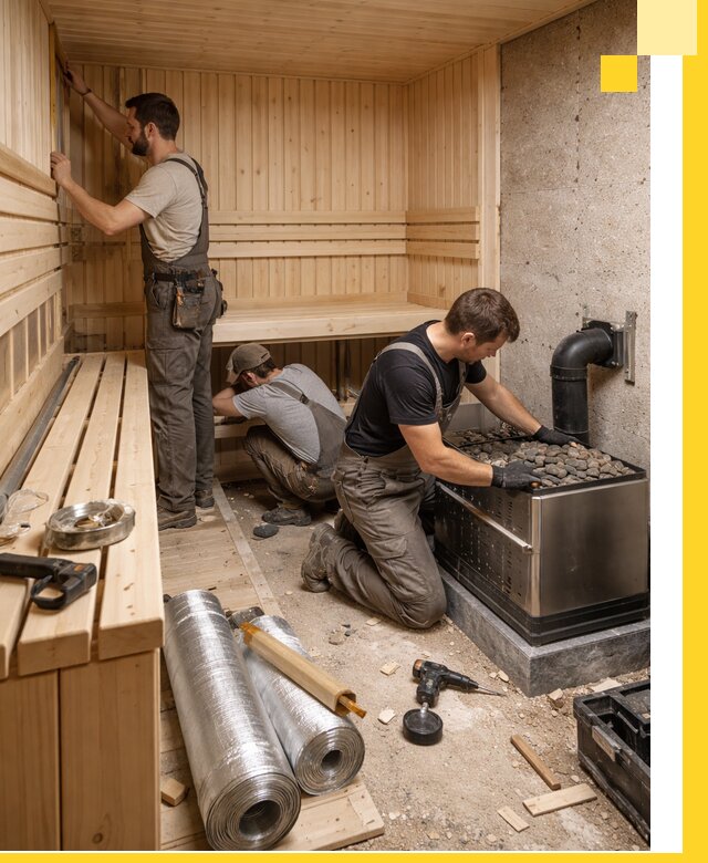 Индивидуальные сауны на заказ в Серове под ключ, проект и монтаж