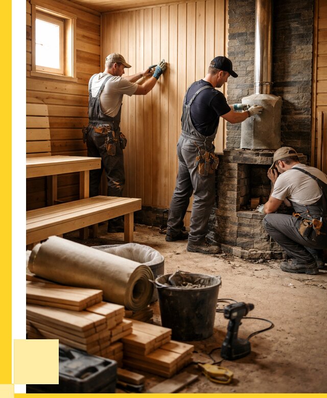 Ремонт бань под ключ в Серове от 45909 р. | ЭриданСрв