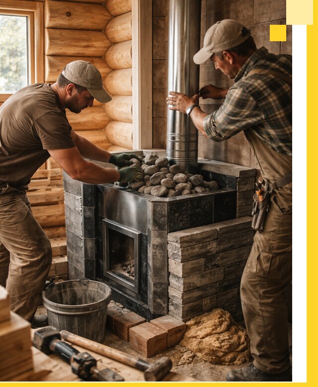 Строительство и отделка русских бань под ключ в Серове