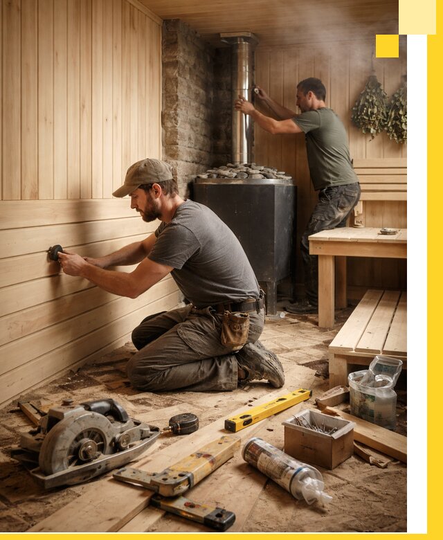 Полное строительство и оснащение парных под ключ в Серове