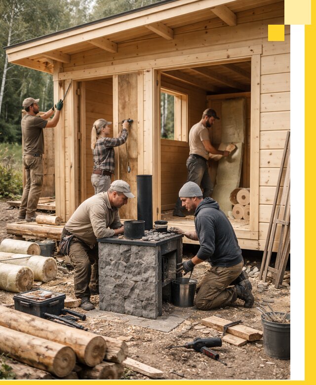 Купить баню под ключ в Серове строительство монтаж отделка