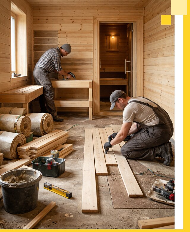 Индивидуальный проект бани с комнатой отдыха под ключ в Серове