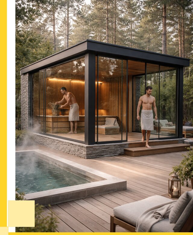 Стеклянные бани и двери в Серове от 459090 р. | ЭриданСрв