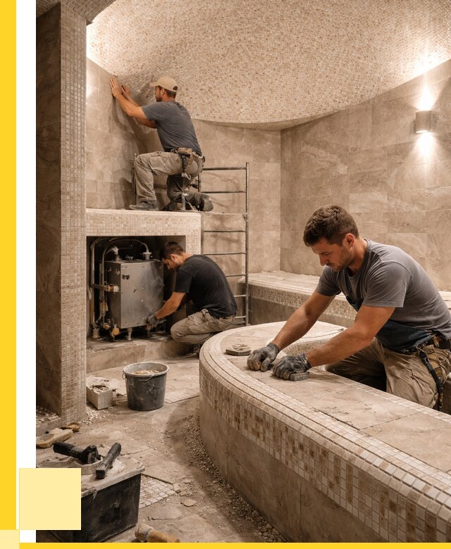 Монтаж хамамов под ключ в Серове от 255050 р. ЭриданСрв