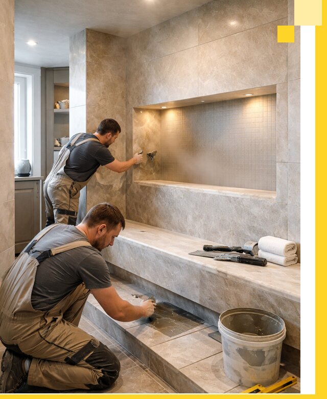 Профессиональное строительство хамама в квартире в Серове