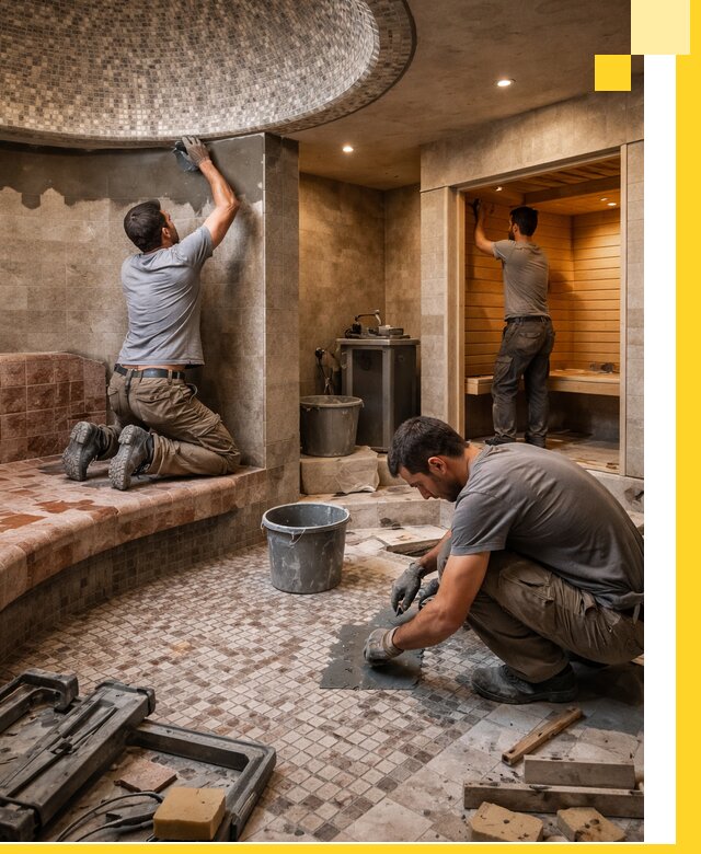 Проект и строительство хамама бани и сауны под ключ в Серове