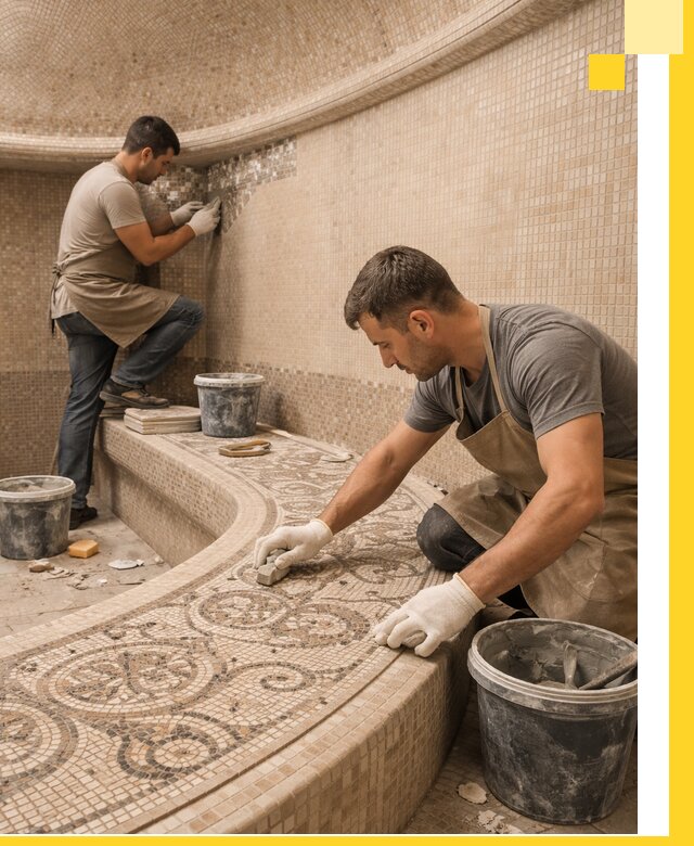 Плитка для хамама в Серове, укладка, подбор и поставка