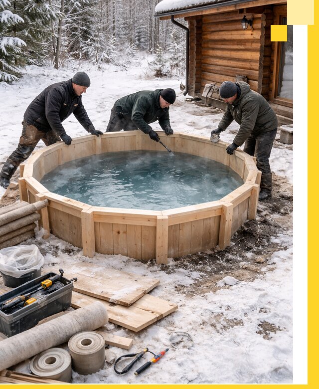 Изготовление и установка ледяных купелей под ключ в Серове