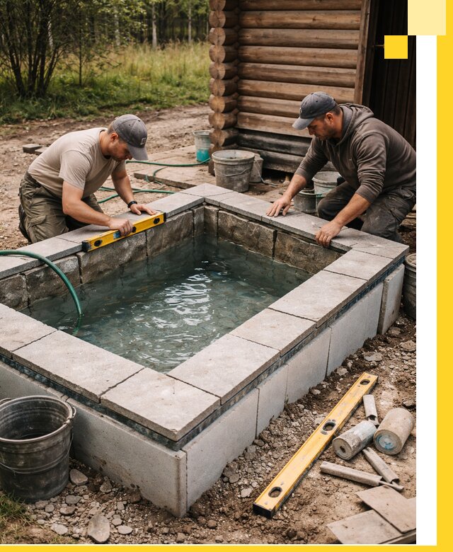 Изготовление и установка холодных купелей под ключ в Серове